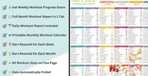 google sheet workout tracker