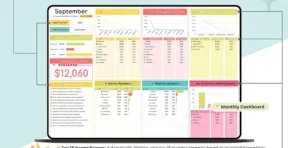 Savings calculator showing monthly savings rate automatically calculated