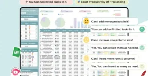 Freelancer task tracker dashboard view