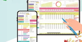 Yearly net worth comparison chart in Google Sheets