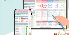 Goal setting planner dashboard view