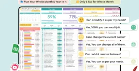 Twelve monthly tabs in the annual planner Google Sheets template