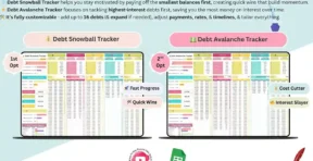 Debt snowball tracker account detail with automatic payoff calculations