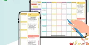 Step-by-step tutorial video preview for the calendar planner template