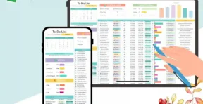 Weekly planner tab laid out by day in Google Sheets