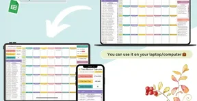 Time blocking planner customized for workouts and routines