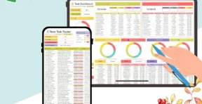 Dashboard tab with task charts by month