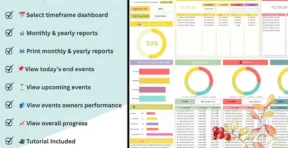 Full workbook tab overview showing all four sections