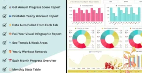 Four-week calendar view of monthly workout schedule